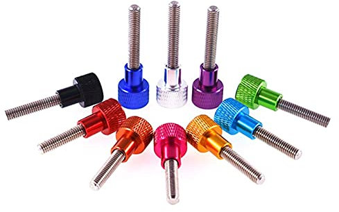 5Pcs Rändelschraube M6 Rändel Rändelschrauben, M6, 40mm Schwarz