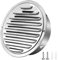 Griglia di Ventilazione Inox in Acciaio, Griglia Aerazione Tonda 100mm Acciaio Inox Aria Griglie di Ventilazione Griglie di Aerazione Rotonde in Acciaio Inox per Garage Cucina Armadio