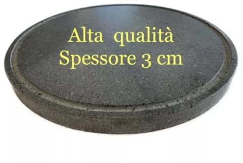 PIASTRA PER BARBECUE ROTONDA IN PIETRA LAVICA OLLARE MISURA 75 CM SPESSORE 3CM