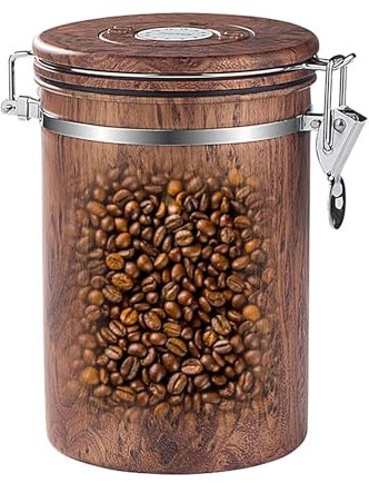 Stockage des grains de café moulu, pot à café hermétique - Récipient hermétique pour pot de grains de café | Pots de stockage de café de cuisine en acier inoxydable pour céréales, fruits secs