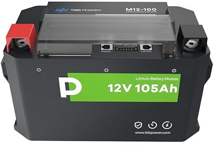 105Ah 12V TBB Power Lithium Iron Phosphate Battery with Heating & 200A BMS for Leisure, Solar, Wind and Off-grid applications
