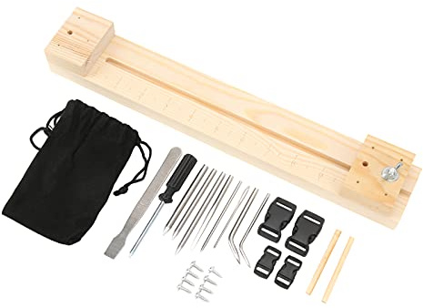 Paracord Armband Webrahmen Set, Einstellbare Länge Paracord Holzrahmen Jig