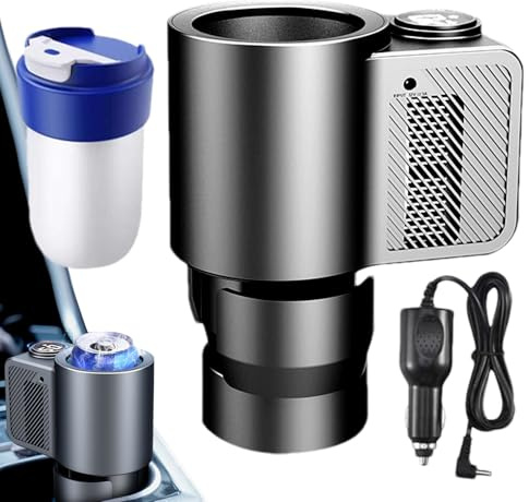 Enfriador calentador de tazas para automóvil inteligente 2 en 1,Enfriador calentador de tazas para automóvil,Práctica taza aislante para refrigerador de coche | Soporte de 12V 36W para agua, leche, ca