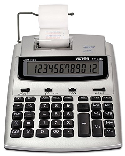Victor 1212-3A 12 Digit Commercial Printing Calculator 2.5 x 7.8 x 9.8