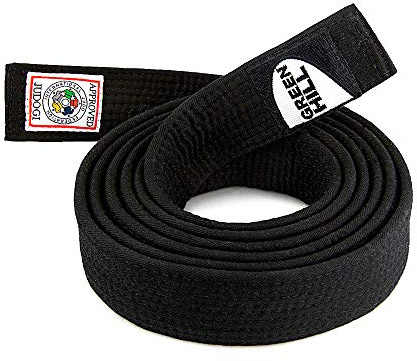 GREEN HILL Cintura Nera Omologata IJF Approved Judo GI Belt (280)