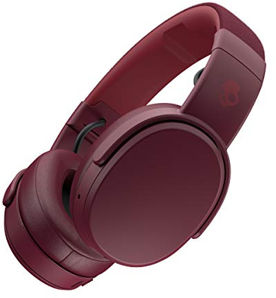 Skullcandy Crusher Wireless Over-Ear Bluetooth Headphones for iPhone and Android with Microphone / 40 Hours Battery Life/Extra Bass Tech/Great for Music, School, Workouts, and Gaming - Red