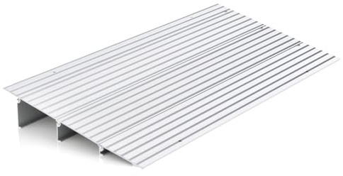 COSTWAY Rampa per Soglia Porta, Rampa d'Accesso in Alluminio con Altezza Regolabile, Superficie Antiscivolo, Portata 317 KG (8,5 cm)