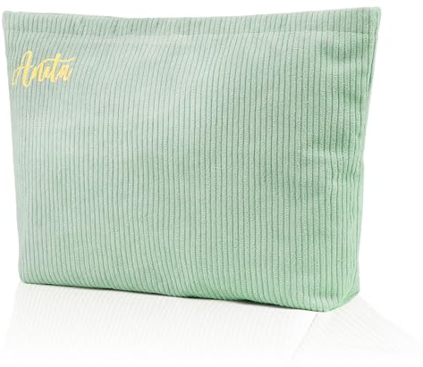 Jewelora Personalisierte Kulturtasche für Damen und Herren Cord-Kosmetiktasche Make-up-Tasche mit Gravur von Namen Kulturtasche zum Aufhängen Make-up-Organizer