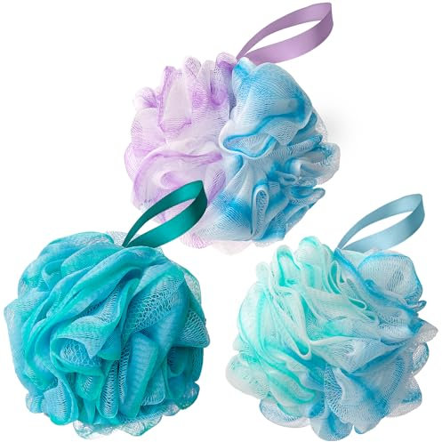 Duschschwamm, 3er Pack Badeschwamm, Luffa Schwamm, Badeschwamm Duschschwamm, Peeling Schwamm, Badebürste, Duschschwamm Körper, Duschschwamm Dusch Schwamm 3 Stück