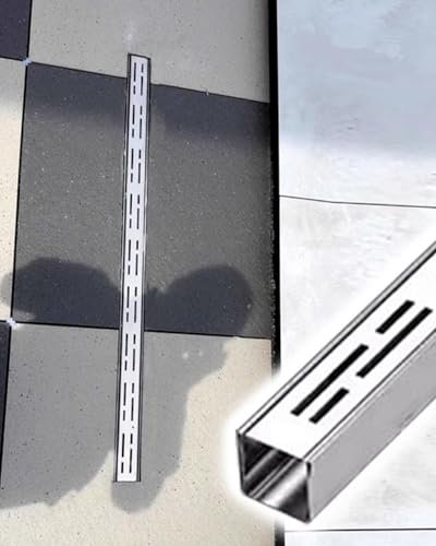 LIQONWAG Schlankes Gully-Abflussset Aus Edelstafür Außenabflussabdeckung Für Schmale Häusliche Auffangbecken, Fallrohr, Grabenentwässerung, Befahrbare Landschafts-, Bauernhof-, Garagen-Gitterkanal/10