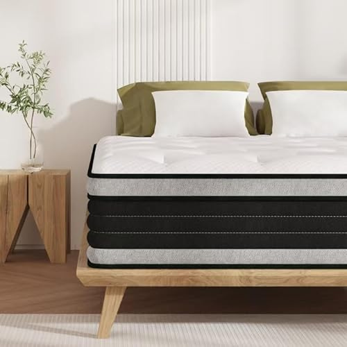 Bednew Matratze 160 x 200cm, Federkernmatratze H3 Höhe 34cm | 7-Zonen Taschenfederkernmatratze und Memory-Schaum, Atmungsaktiv, Öko-Tex, Bewegungsisolierung, 160x200x34cm