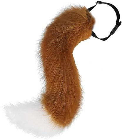 PUERFOCA Kunstpelz Wolf Fuchs Kostüm, Kunstpelz Fuchspelzschwanz, Super riesiger Flauschiger Schwanz Erwachsene Cosplay Halloween Weihnachtsfeier Rollenspiele | Super riesiger Flauschiger Schwanz Erwachsene Cosplay Halloween Weihnachtsfeier Rollenspiele