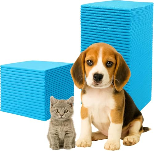 Ale-commerce Valpträningsmattor 60x90 cm 100-Pack Hundträningspads 6-Lagers Superabsorberande Engångs Underlägg Snabbtorkande Läckageskydd För Valpar Små Hundar Och Seniorhundar