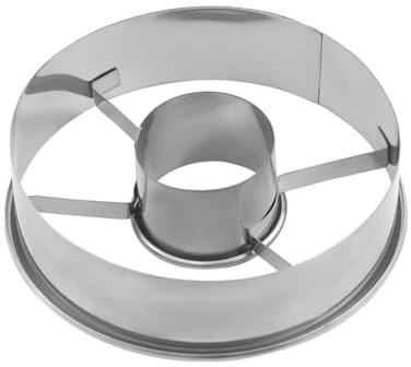 Stainless Steel Donut Mould,3.86 Inch Doughnut Cutter,Multi-Purpose Bread Cutter,Doughnut Cutters Mould, Cookie Dough Rounder for Baking(Silver)