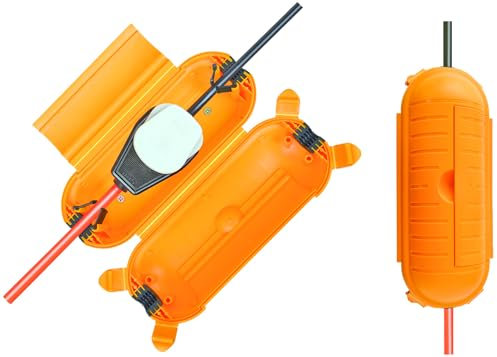 Brennenstuhl Safe-Box BIG IP44 / Schutzbox für Verlängerungskabel (Schutzkapsel für Kabel im Außenbereich) gelb