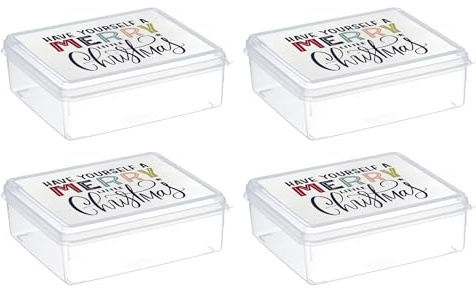 MiraHome Kakburkar kakburkar set om 4 rektangulära 2,5 l god juldesign Österländsk kvalitet