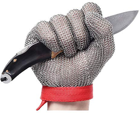 Gants Résistants Aux Coupures Gants Résistants Aux Coupures À Charnière En Acier Inoxydable, Niveau 5 Gants De Protection De Protection De Protection, Universel Pour Les Mains Gauche Et Droite, 6 Tail