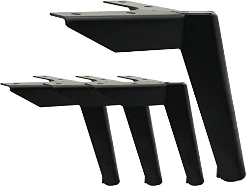 WZCMLJ 4 Stück Schwarz Möbelfüße, 5 / 12cm Möbelfüße Metall Schrankfüße DIY Tischbeine Schrankfüsse, für Stühle Schrank und Sofa andere Möbelbeine. (10cm)
