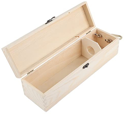 Weinflasche Verpackung Box, Weinkiste Holzschatulle, 1 Flasche Wein Geschenkbox aus Holz Schiebedeckel, Einweihung, Hochzeit