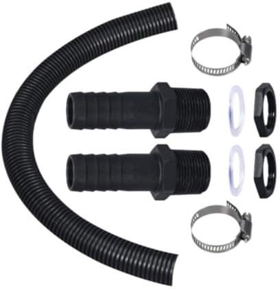 Fenteer Kit di Collegamento per barile per Pioggia Kit di Collegamento per barile per Pioggia Raccordi con Tubo Flessibile per barile per Acqua da Prato per, Nero con Morsetti