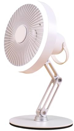 XINYIN Refre - Ventilador de escritorio portátil USB recargable al aire libre de 3 velocidades con luz LED - Ventilador giratorio plegable - Ideal para el dormitorio o la oficina