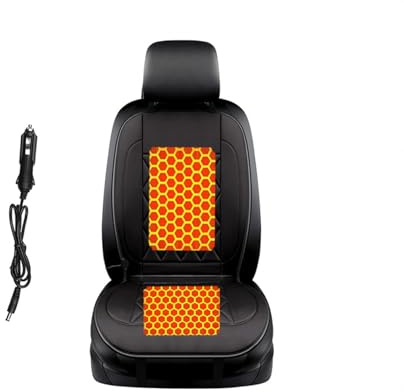 Universal Comfort- 𝐡𝐞𝐚𝐭𝐞𝐝 𝐜𝐚𝐫 𝐬𝐞𝐚𝐭 𝐜𝐨𝐯𝐞𝐫 Ergonomic Adjustable Suitable for All Types of Vehicles,CarSeatHeaterPad