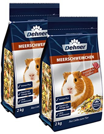 Dehner Premium Meerschweinchenfutter, 2 x 2 kg (4 kg)