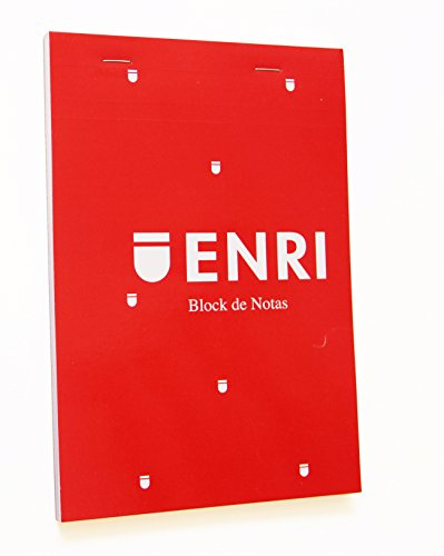Enri, pack de 10 Cuadernos de notas grapados de tapa blanda, A6