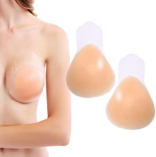 Reggiseno Adesivo in Silicone Push Up Invisibile Donna Copricapezzoli Basic Autoadesiva Riutilizzabili Coppa Senza Spalline Imbottito Pasta per Seno Abito Costumi da Bagno