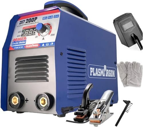PLASMARGON Mini Inverter ARC MMA Saldatrice Portatile Saldatrice IGBT Digitale per Saldatrici Casa Principianti Saldatura DC 220V 200A (ZX7-200)