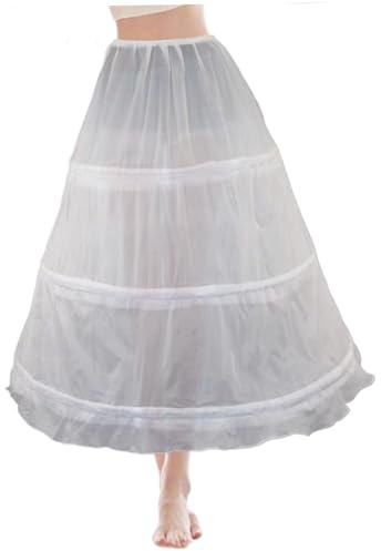 3 hoop crinoline petticoat underskirt, petticoat kjol, 31,5 tum lång 3 hoop kjol, justerbar crinoline underskirt för kvinnor bröllop boll klänning brudklänning