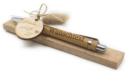 VmG-Store Holz Kugelschreiber als Geschenkidee zum Muttertag Mama Vatertag Geburtstag Papa Oma und Opa Arbeitskollege Freundin Freund (Mit Wunschname, 25 Krankenschwester mit Herz)