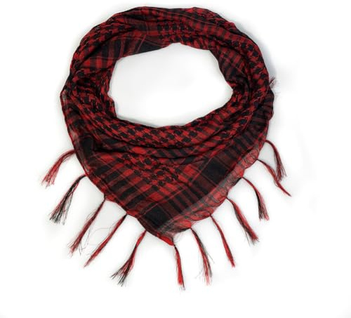 GreatRise Großer Shemagh Tuch Militär Taktische Wüstenschal Palästinenser Arabischer Wüsten Schal Multifunktions Halstuch Kopftuch Unisex Keffiyeh Palituch für Herren und Damen, 98×98cm