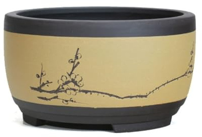 Vaso da fiori in ceramica con foro di drenaggio, vaso decorativo per interni per bonsai e piante in vaso, perfetto per la decorazione della casa e del giardino