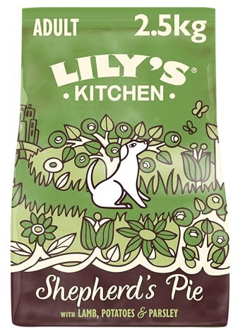 Lily's Kitchen Mit natürlichen Zutaten hergestellt Für ausgewachsene Hunde Trockenfutter Hirtenkuchen Ausgewogene Rezeptur 2.5kg Beutel