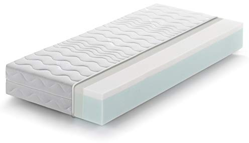 Marcapiuma Materasso Singolo Memory 90x200 alto 15 cm SUNRISE H2 Medio Dispositivo Medico Ergonomico Ortopedico con Rivestimento Sfoderabile Antiacaro Traspirante 100% Made in Italy