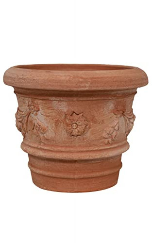 Biscottini Vasi terracotta artigianali 20x17x20 cm | Vaso terracotta interno ed esterno | Vasetti piante grasse Made in Italy