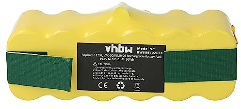 vhbw Batterie Compatible avec iRobot Roomba 671, 665, 621, 651, 618, 630, 616, 620, 625, 660, 650, 670 Robot électroménager (2500mAh, 14,4V, NiMH)