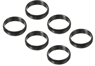 PATIKIL Schaftringe 6 Stück Aluminum O Ringe Dartpfeile Schaftringe Dart Zubehör für Plastik und Nylon Dart Shafts, Schwarz
