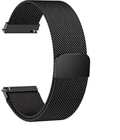 Uhrenarmband 20 mm Mesh-Edelstahlarmband, Farbring, Magnetarmband, Handgelenksband