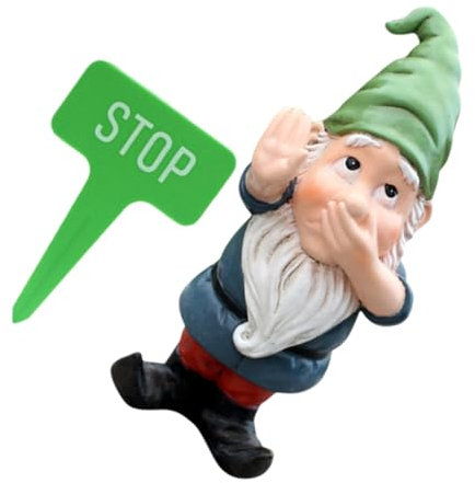 GANAZONO Statue de GNOME 1 Set en Résine et Plastique, Chapeau Vert