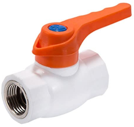 Vanne à bille en PVC, raccord de vanne 1 vanne à bille 1/2 3/4 1 1/4 2, diamètre intérieur 20-63 mm, noyau en acier PPR, d'arrêt d'eau, régulateur de débit V(40mm)