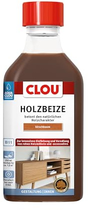 CLOU Holzbeize Kirschbaum – Wasserbeize für Möbel & Innentüren – 250 ml