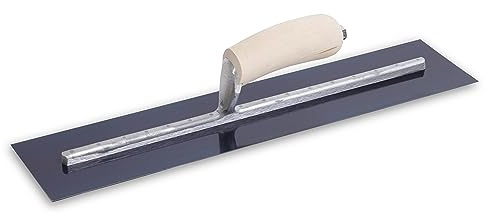 MARSHALLTOWN Blue Steel Finishing Trowel, 5 x 18 Inch, Made in the USA, Concrete, Masonry, Drywall and Plastering Tool, MXS815B