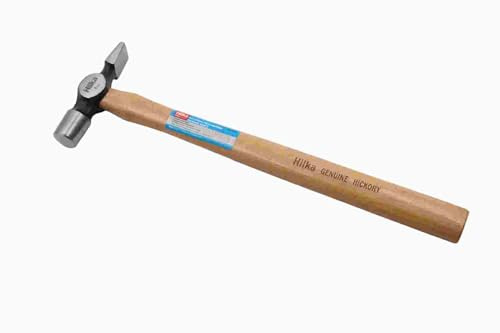 Hilka 54202708 Pro Craft Cross Pein Hammer Hickory Shaft, Brown, Silver