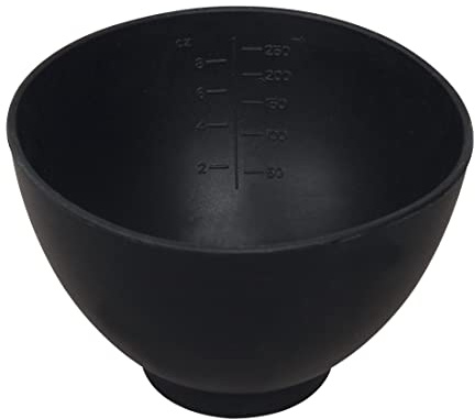 ForPro Professional Collection Silicone Mixing Bowl, Black, Flexible, Odorless, for Mixing Facials, Massage, Body & Other Products, 8 oz