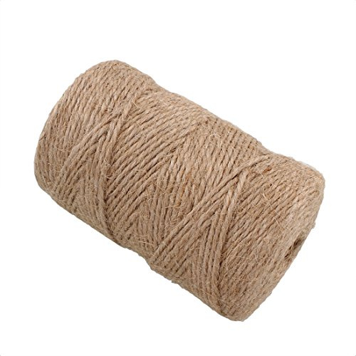 Perlin Hampsnöre 75 m 2 mm brun på spole naturligt hampgarn jute snöre för pyssel makramé trädgård dekoration bindande snöre
