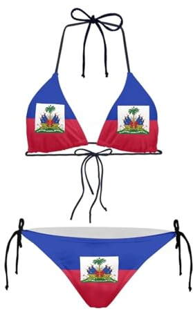 Psesaysky Ensemble bikini triangle sexy 2 pièces pour femme - Maillot de bain doux à nouer sur les côtés - Bikini dos nu