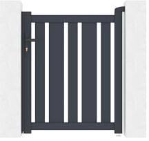 Casanoov Portillon 1m VEYMONT H.120cm aluminium gris