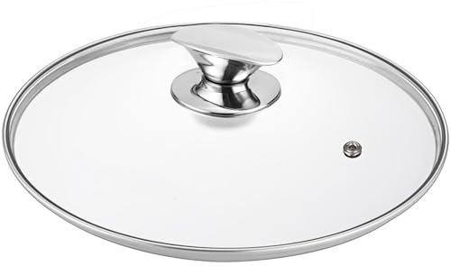 Tempered Glass Lid for Replacement, Clear Cover for Pans and Pots, 8, 9.5, 10.5, 11, 12, 12.5 Inch Lids for Cookware Cooking, Frying Pans, Skillets, Dutch Oven, Sauce Pan (9.5 In)